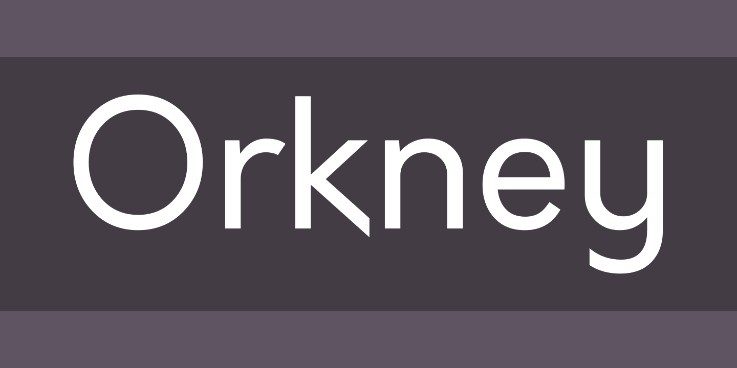 Schriftart Orkney